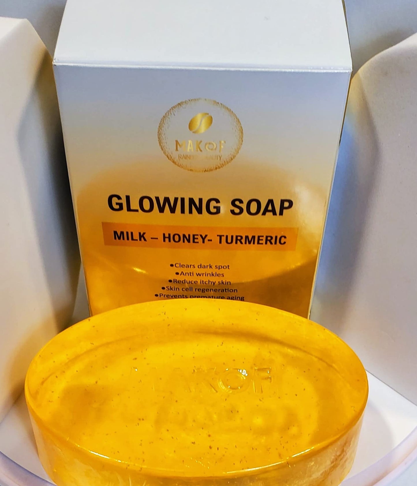 TURMERIC - HONEY - MILK SOAP. Skin Brightening Soap, All Natural, Dark Spots Remover, Acne, Scars, Face and Body 250 g (3)