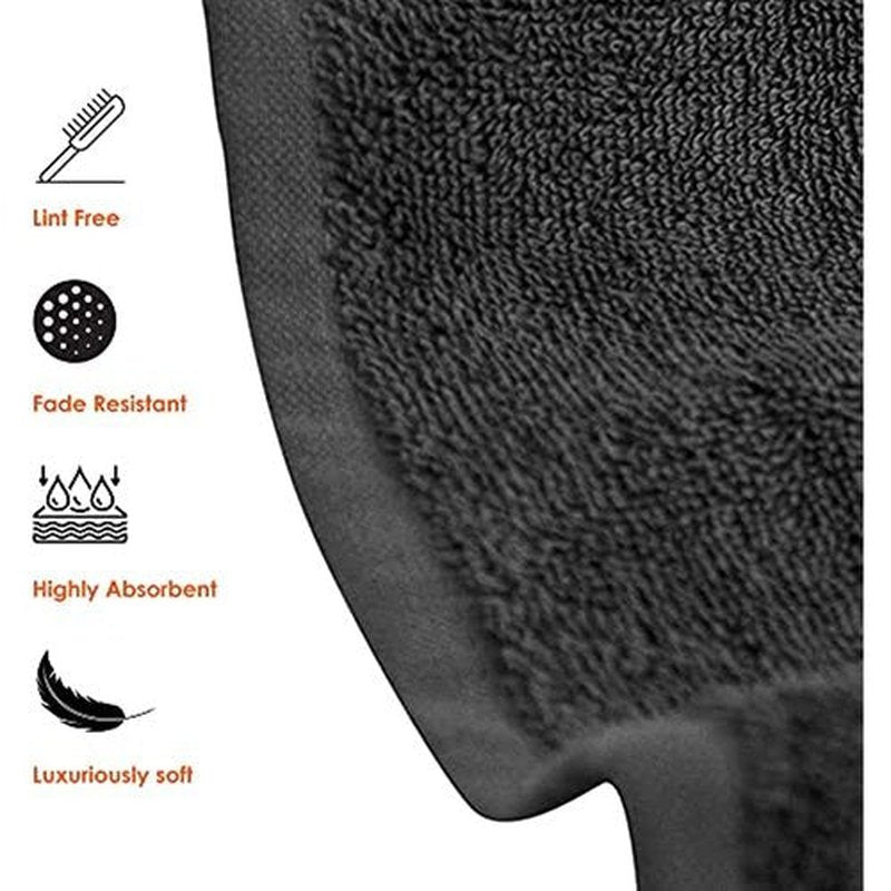 QUBA LINEN Hotel & Spa 100% Cotton Bath Towels Set of 6-24x48 inch Ultra Soft Large Bath Towel Set Highly Absorbent Daily Usage Ideal for Pool and Gym Pack of 6 - Lightweight