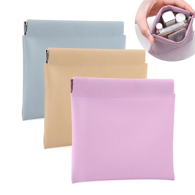 BUSOHA 3 PCS Small Makeup Bag for Purse, Mini Portable Cosmetic Bags for Women, Coin Purse Lipstick Cosmetic Accessories Organizer, Small Travel Kit Storage Pouch