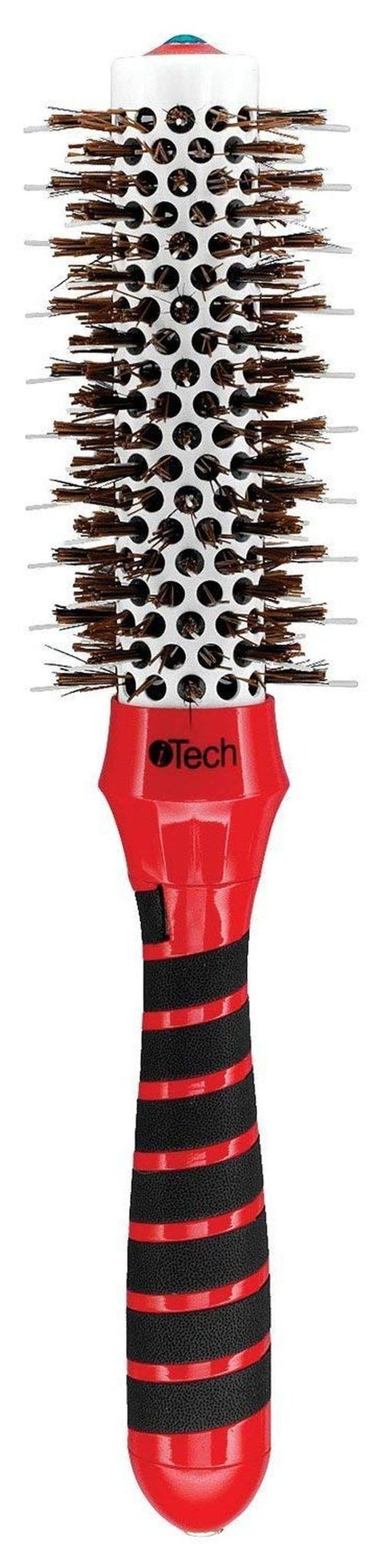HairArt Itech Magnetic Tourmaline Boar and Nylon Bristle Hair Brush, 3 3/4 Inch