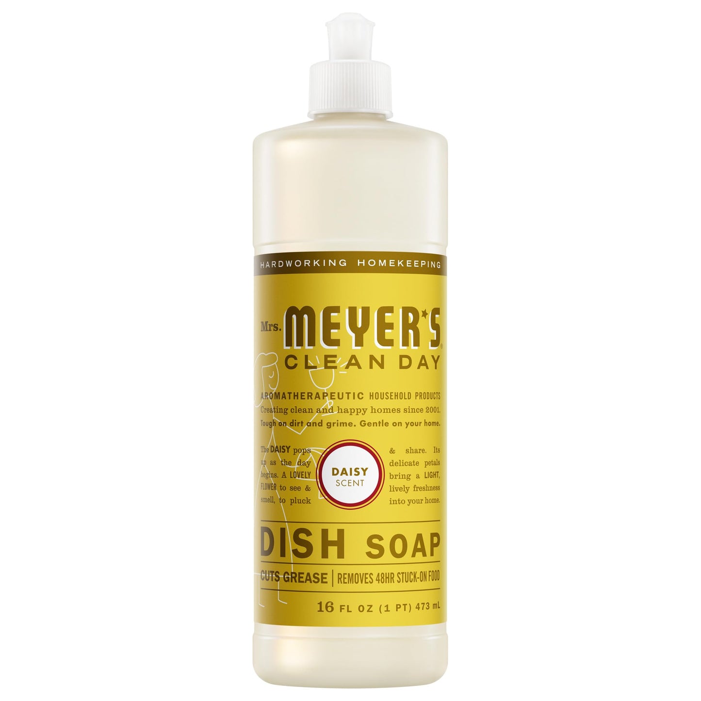 MRS. MEYER'S CLEAN DAY Liquid Dish Soap, Daisy, 16 fl. oz