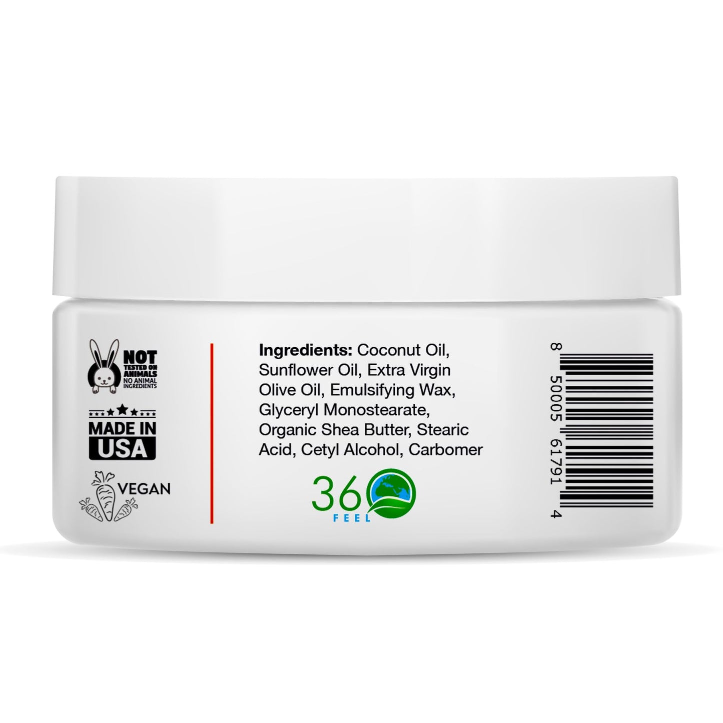 360Feel Bay Rum Body Lotion - Hydrates with Coconut & Olive Oil, Plant-Based, Non-Greasy, Sensitive Skin, All Day Use