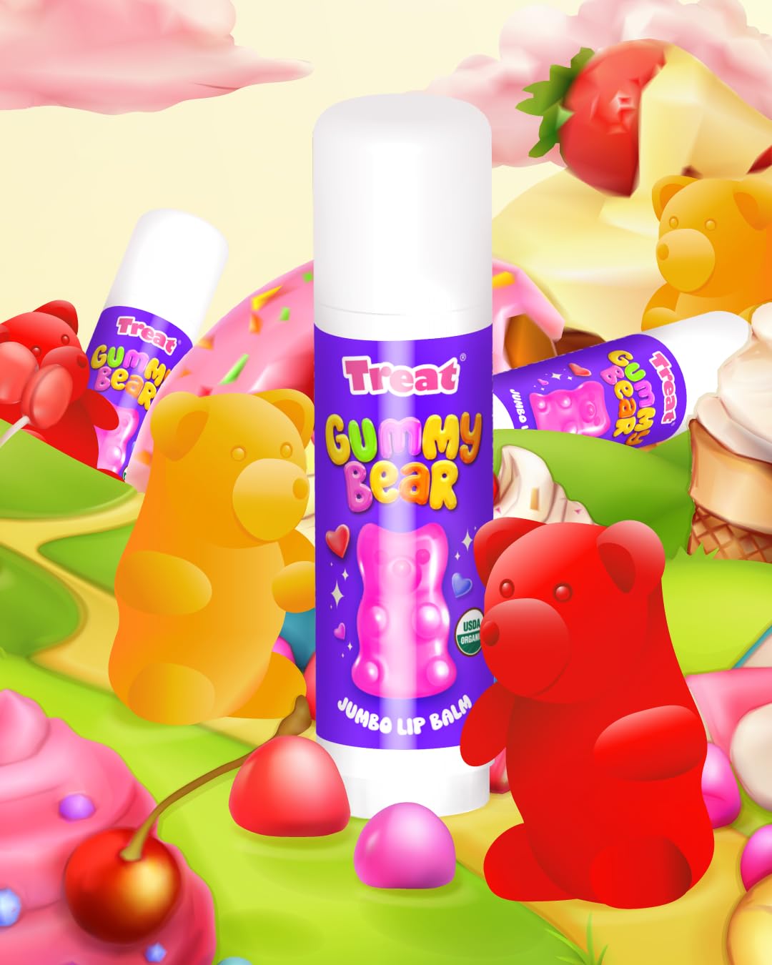 TREAT© Jumbo - Cruelty Free .50 OZ (CANDY CORN LIP BALM)