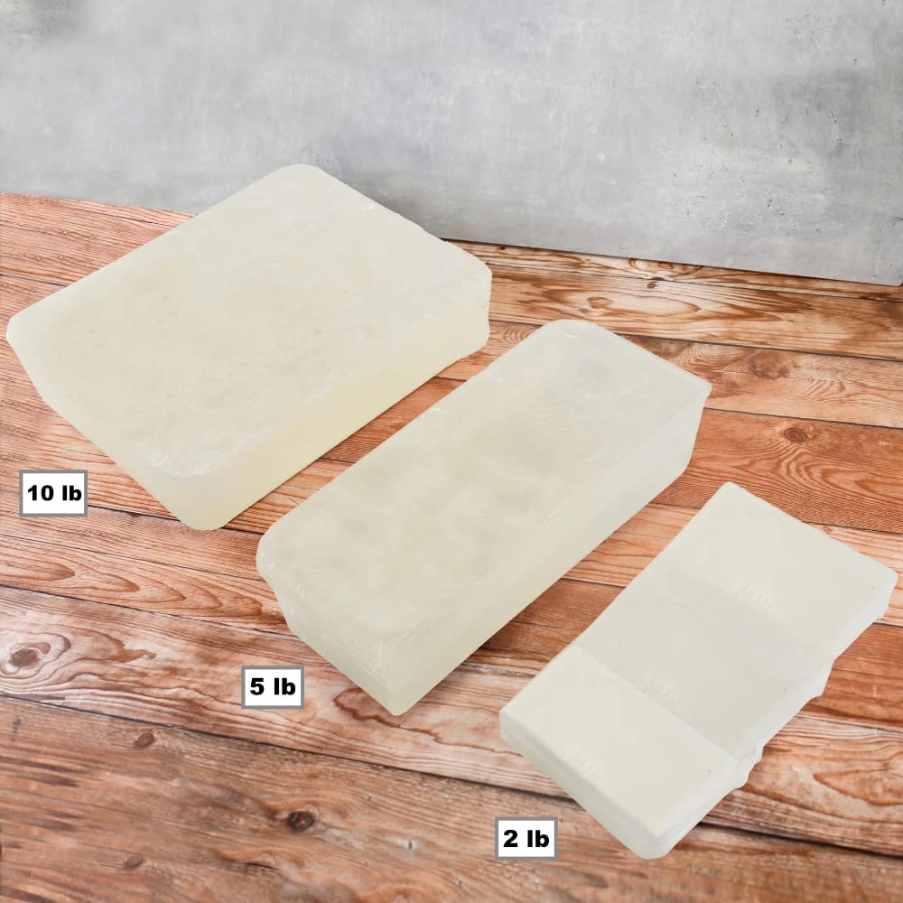 Primal Elements Olive Oil Soap Base - Moisturizing Melt and Pour Glycerin Soap Base for Crafting and Soap Making, Easy to Cut - 10 Pound