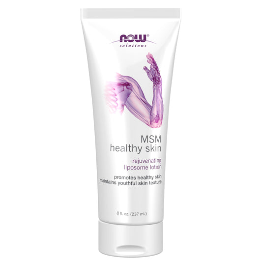NOW Solutions, MSM Healthy Skin Liposome Lotion, Rejuvenating Cream with Almond Oil and Aloe, 8-Ounce