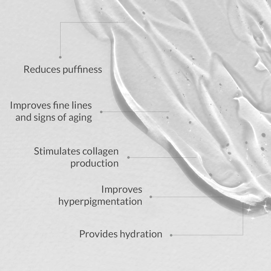 VILLAGE11FACTORY Hydro Boost Caffeine Eye Serum with 10% Caffeine Solution, Niacinamide, Hyaluronic Acid & Hexapeptide-8 for Depuffing, Elasticity, Dark Circle Treatment (0.33 fl.oz./10ml)
