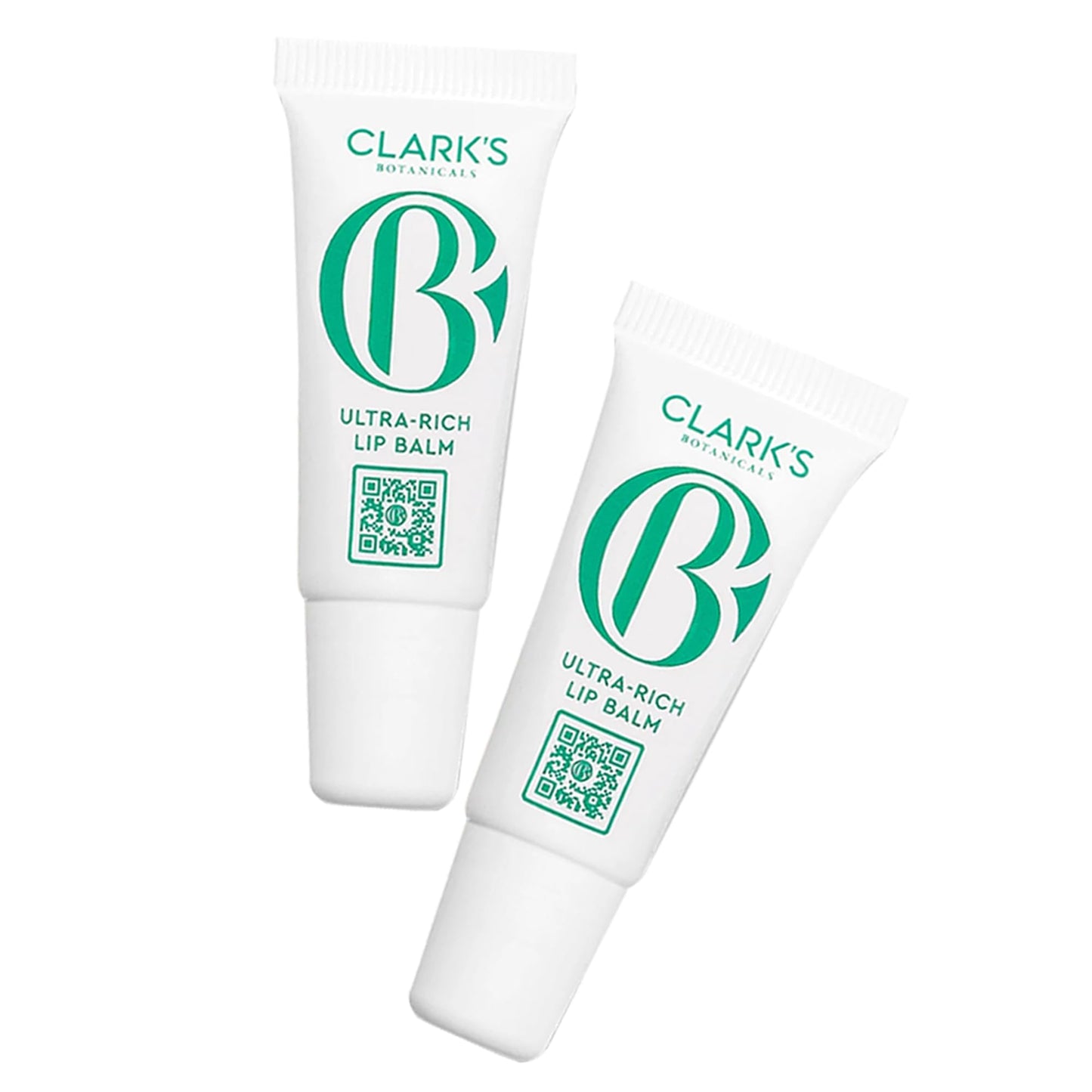 Clark's Botanicals Mini Ultra Rich Lip Balm: Plumping Moisturizer with Collagen and Shea, Mango & Avocado Butter + Vitamin E | 0.14 fl oz (Pack of 2)