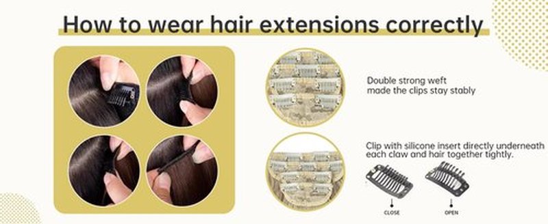 DAIMWEN Hair Extensions Long Curly Hair for Women Wavy Clip in Hair Extensions 4 Piece Set 20 Inch Synthetic Hair (Blonde Bayalage)