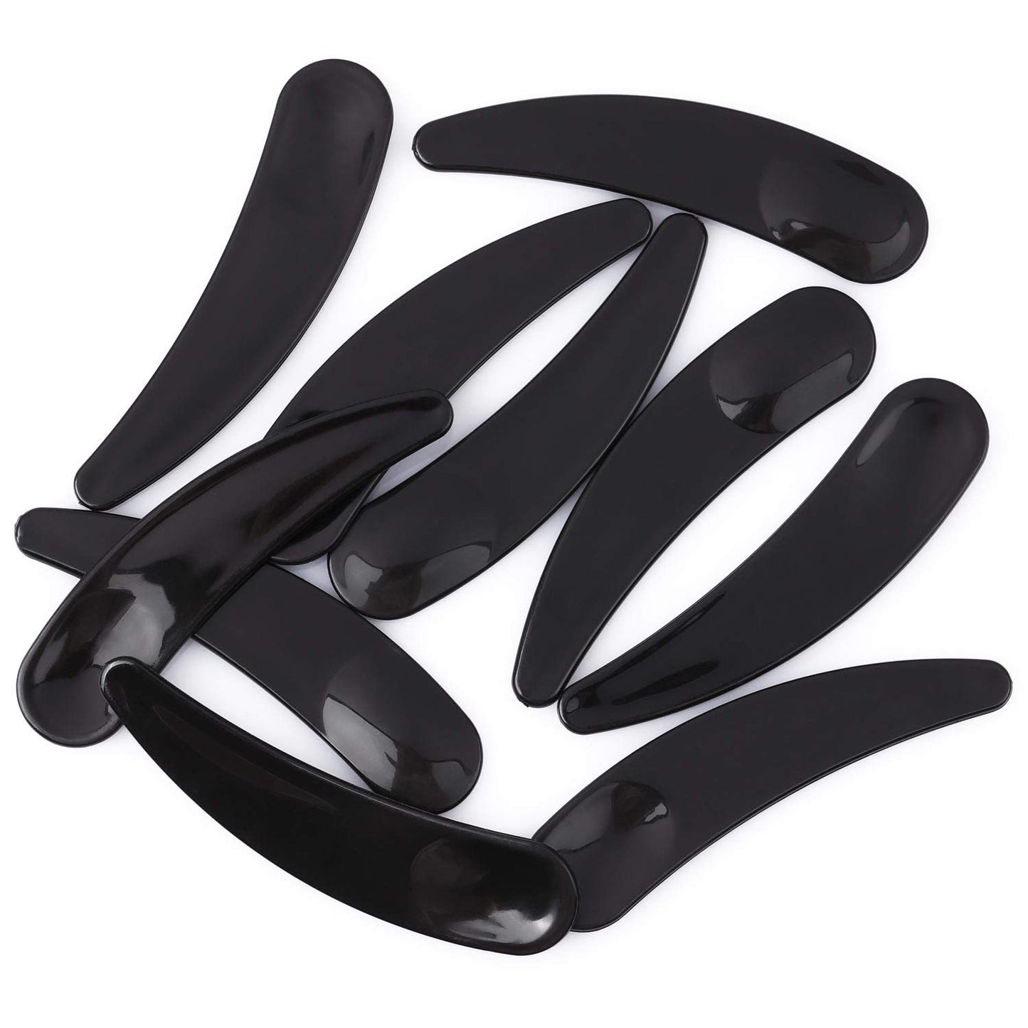 BTYMS 100 Count Refillable Plastic Sample Containers with Lids and 10 Pcs Makeup Spatula