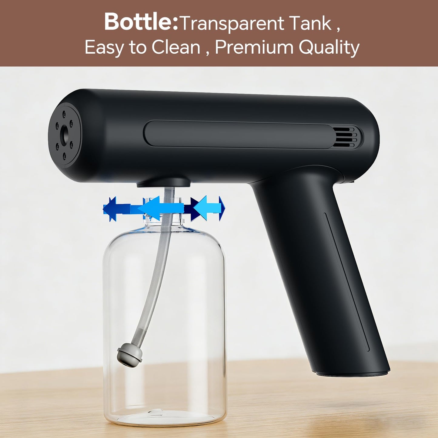 Professional Spray Tan Machine 2-Speed Adjustable for Face & Body Spray Tan Gun for DIY, Travel, Mobile Tanning | USB-C Rechargeable, Pro-Grade Glow Deep Black