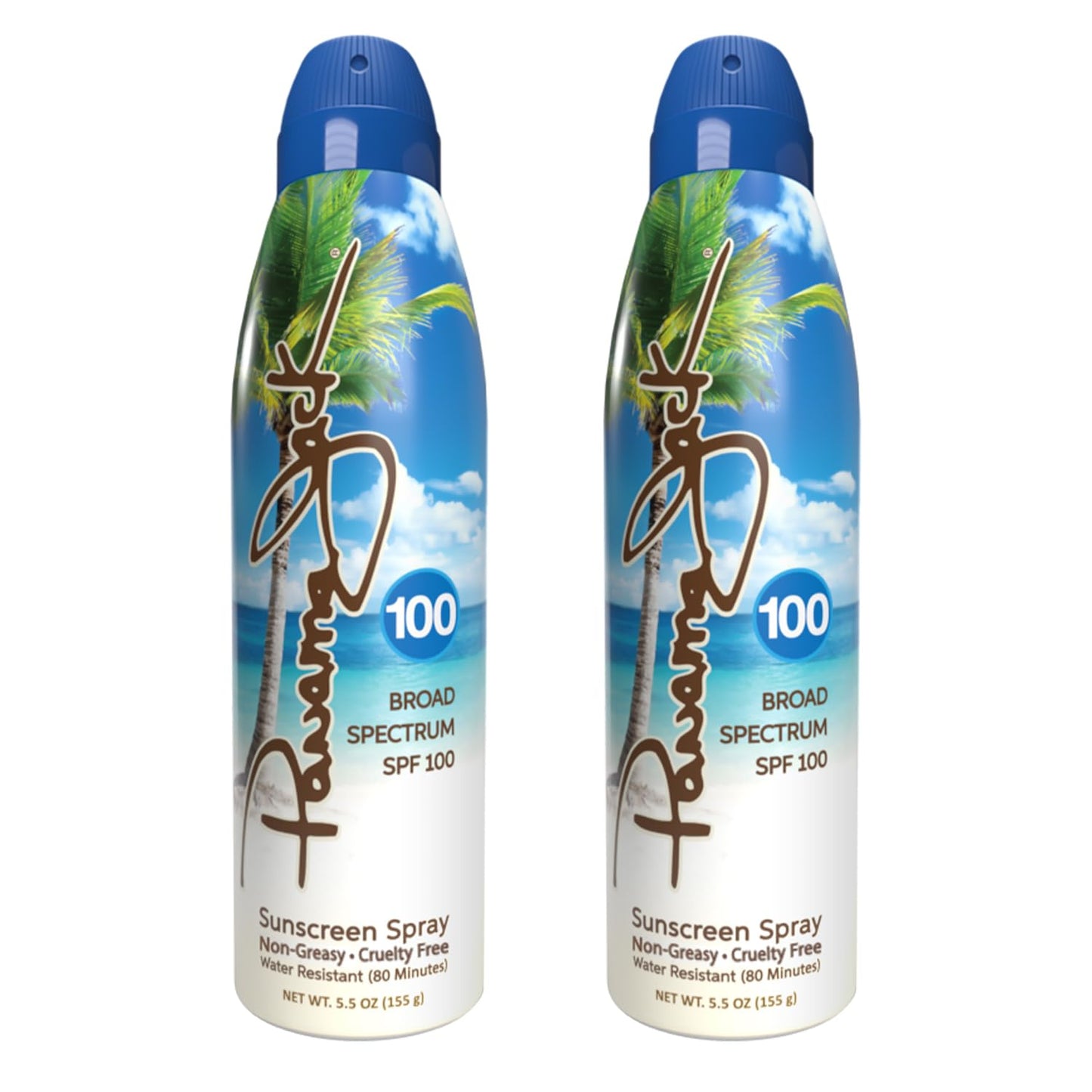 Continuous Spray Sunscreen - SPF 100, Broad Spectrum UVA/UVB Protection, PABA, Paraben, Gluten & Cruelty Free, Water Resistant (80 Minutes), 5.5 OZ - Pack of 6