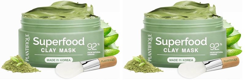 Korean Skincare Clay Mask - Hydrating Avocado & Superfoods Mud Mask for Face & Body | Vegan, 3.4 Oz (Pack of 2)