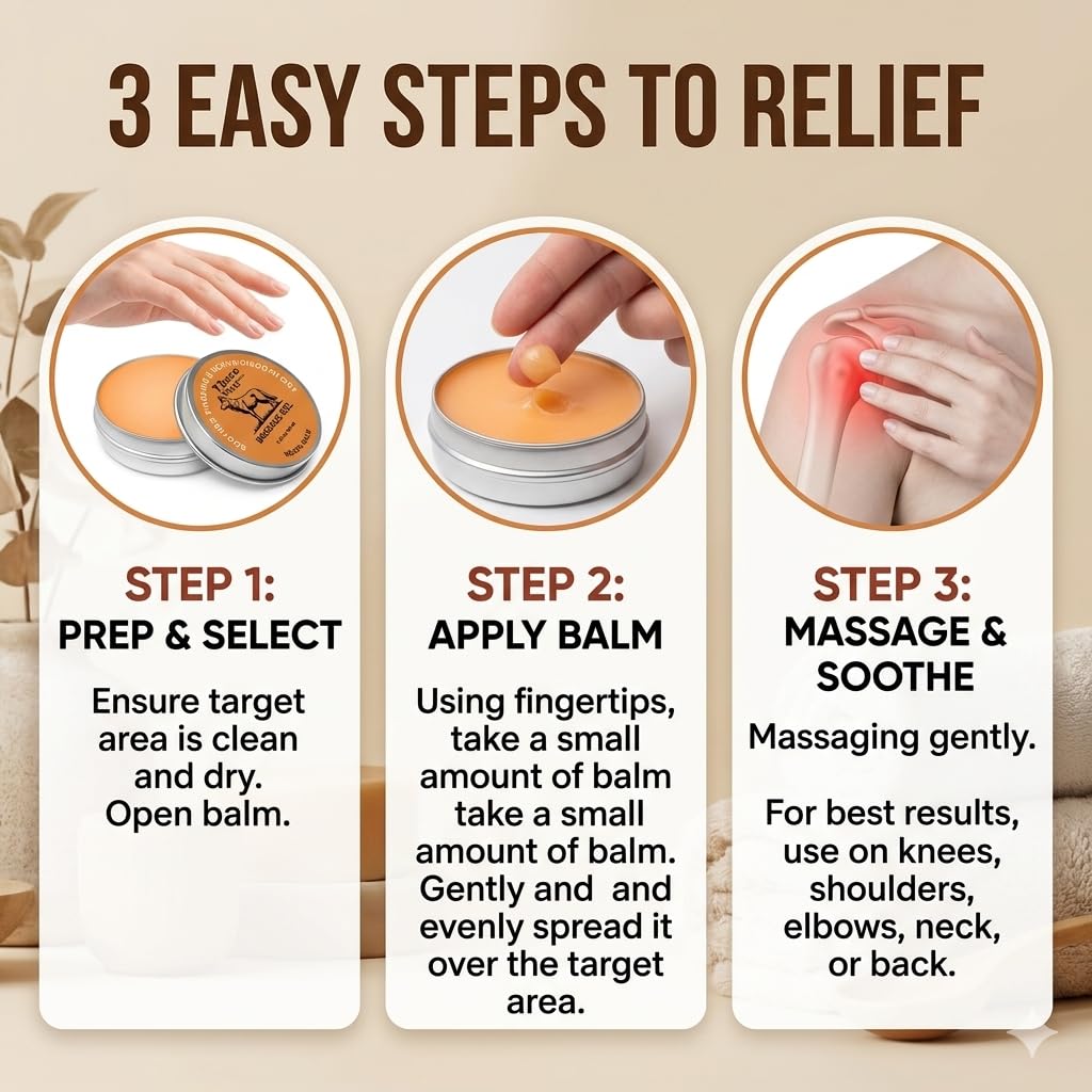 Official WoIf Pain Relief balm, Joint Soothing Cream, Natural Herbal Body Cooling Soothing Body Cream with Magnesium, Arnica Oil, Camphor Blue, Chamomile & Menthol Extract