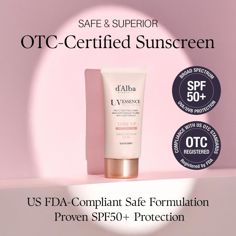 d'alba White Truffle First Spray Serum & Tone-Up Sunscreen - Broad Spectrum SPF 50+, Vegan, All Skin Types