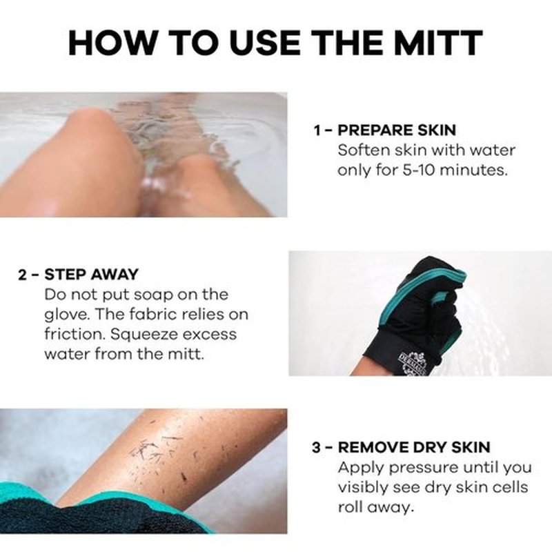 Dermasuri Deep Exfoliating Glove - Exfoliating Mitt Body Scrubber - Korean Skin Scrubber Exfoliator & Dead Skin Remover - Keratosis Pilaris Scrub - Spray Tan Remover - Shower Skincare (1 Pack)