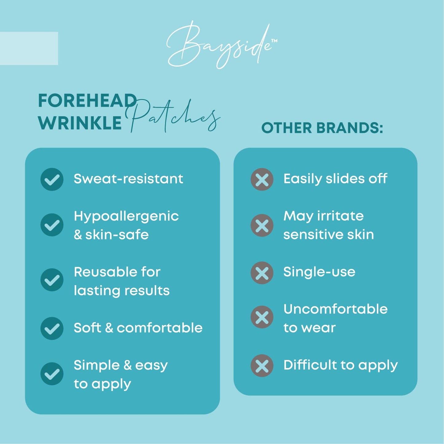 Forehead Wrinkle Patches Reusable | Non-Invasive Wrinkle Treatment for Fine Lines | Works with Face Lift Tape and Eye Patch Kits | Long-Lasting, Gentle Skin Care Solution | Includes Storage Tin