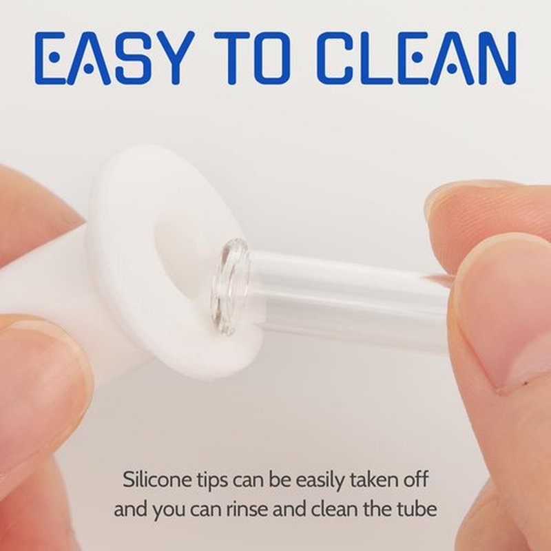 BAKOTAKA 6 Pack, Glass Eye Dropper with Measurement, (3 Bent & 3 Straight) 1mL Capacity - Deliver Correct Dose Calibrated Glass Medicine Droppers for Oils, Feeding, Ear, Lab, Health Care, White