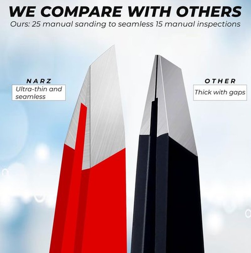Professional Tweezer for Facial Hair Women & Men Stainless Steel Precision Tweezers for Ingrown Hair Tweezers for Men & Women (Red)