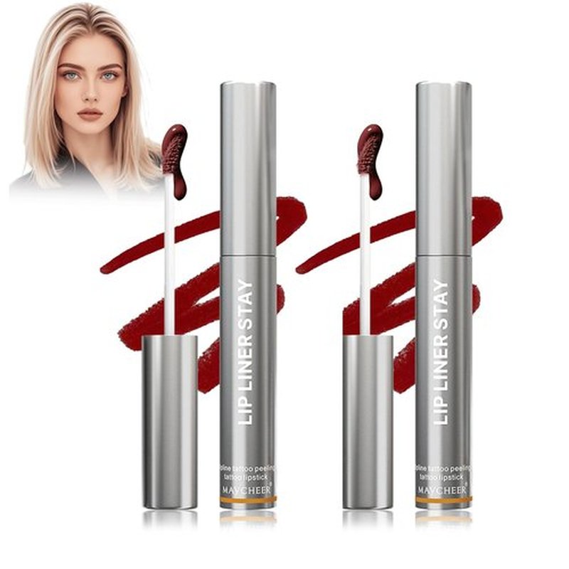 Veldoro Lip Stain, Veldoro Peelix Peel off Lip Liner Stain, Veldoro Peel off Lip Stain, Long Lasting Waterproof (Cold Rose-2pcs)