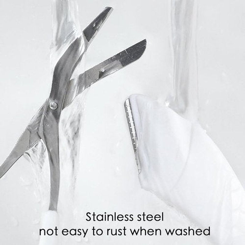 Eyebrow Trimmer Scissor, 2024 Upgraded Stainless Steel Eyebrow Scissors for Women（ or Men ） with Comb，Non-Slip Eyebrow Cutter Hair Removal，Portable Eyebrow Scissors (White 1pc)