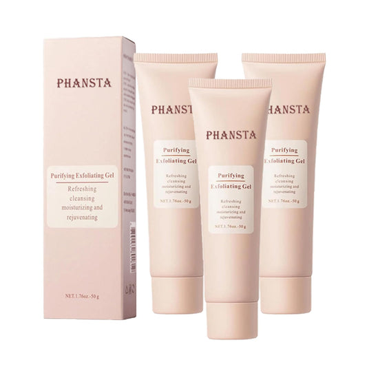 Phansta Exfoliating Gel, Phansta Purifying Enzymes Exfoliating Gel, Exfoliating Gel Scrub for Face, Moisturizing Exfoliating Scrub Gel for All Skin (3pcs)