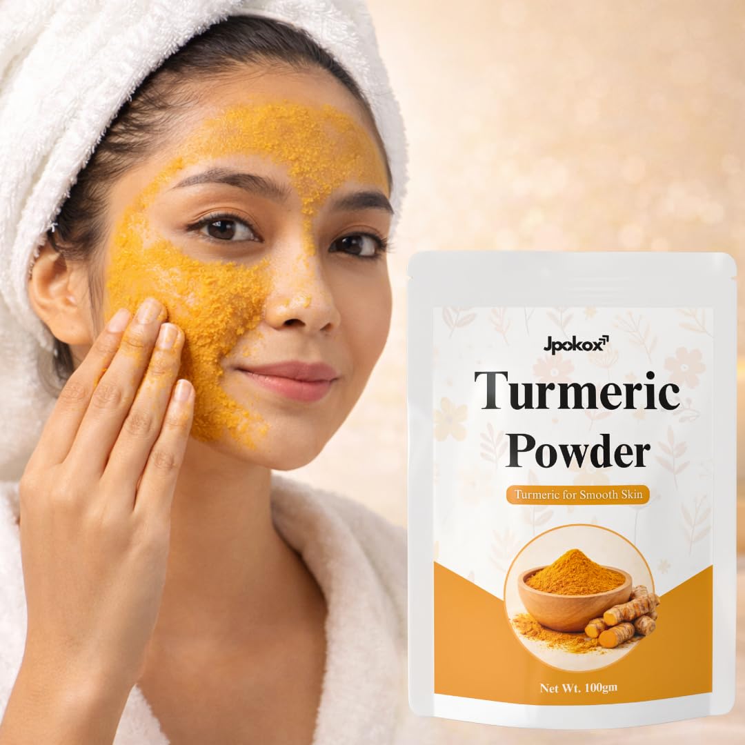 Jpokox Turmeric Powder | Turmeric Powder Organic | Turmericc Powder for Skin | turmeric Root | Powder For Men & Women | (Pack 1)