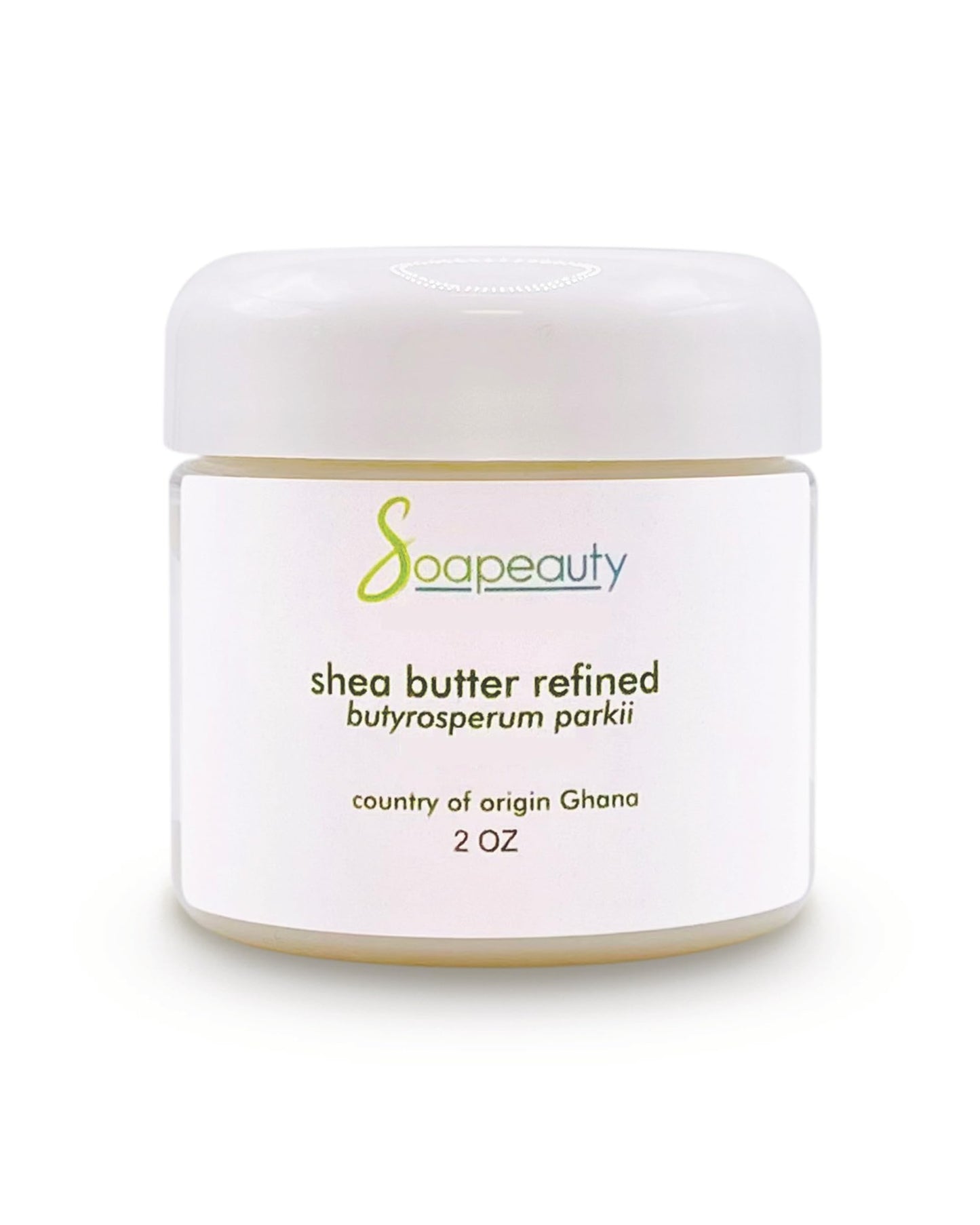 Soapeauty 100% Pure Refined African Shea Butter - Expeller Pressed, Odorless - Pure Moisturizer for Skin & Hair - Ethically Sourced from Ghana | 2 oz