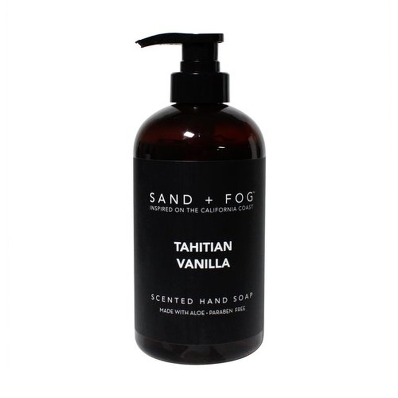 Sand + Fog Tahitian Vanilla- Scented Liquid Hand Soap - Moisturizing Hand Soap - Made with Aloe - Paraben Free - 15.7 oz