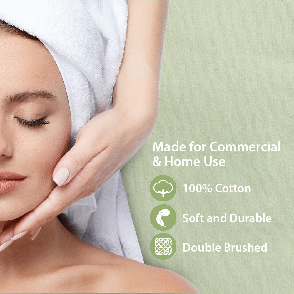 ForPro Premium Flannel 3-Piece Massage Sheet Set, Sage