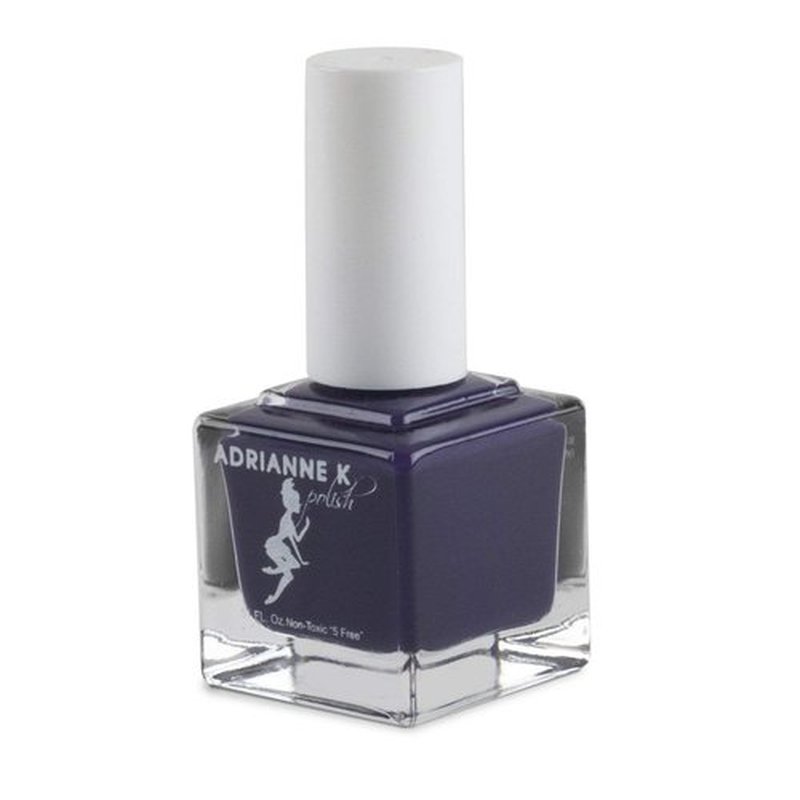 ADRIANNE K NON-TOXIC DARK PURPLE NAIL POLISH, VIOLETTA, .51 FL OZ, VEGAN