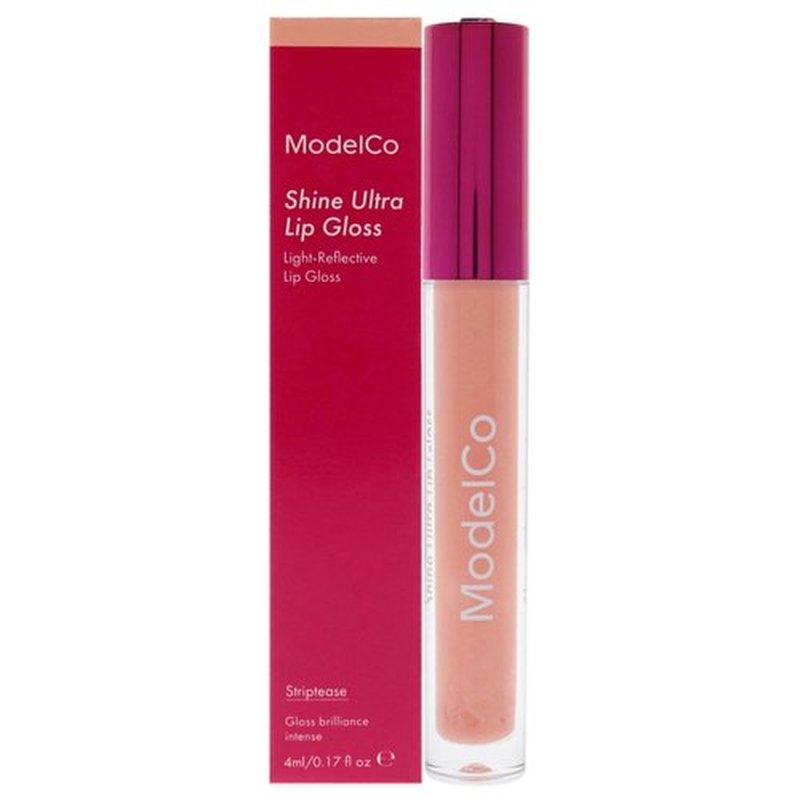 MODELCO Shine Ultra Lip Gloss - Shimmer-Infused Formula - Light-Reflecting And Hydrating - Long-Wear, High-Shine Color And Volume - For Super Luscious Lips In Seconds - Striptease - 0.17 Oz