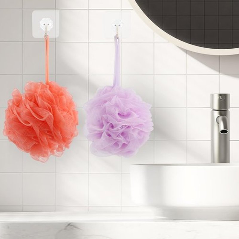 Fu Store Loofah Sponge 70g/Piece Bath Sponges Shower Loofahs Mesh Balls for Body Scrubber Wash Exfoliating Bathroom Men Women - 4 Pack Scrubber Cleaning Loofah Bathing Accessories