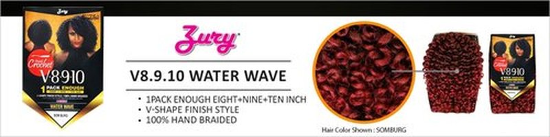 Royal Zury Synthetic Hair Crochet Braids V8.9.10 Water Wave 1Pack Enough (SOM 27/30)