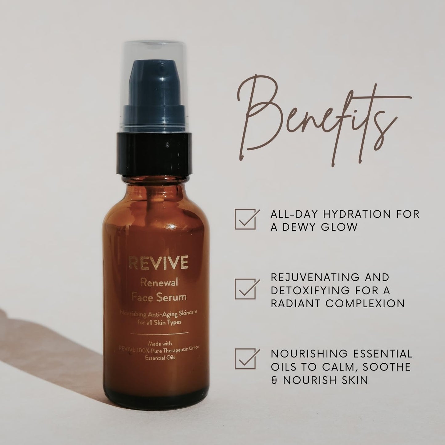 Revive Skin Health Skincare with Skin Health Essential Oil Blend - Renewal Face Serum - Non-Toxic Skincare