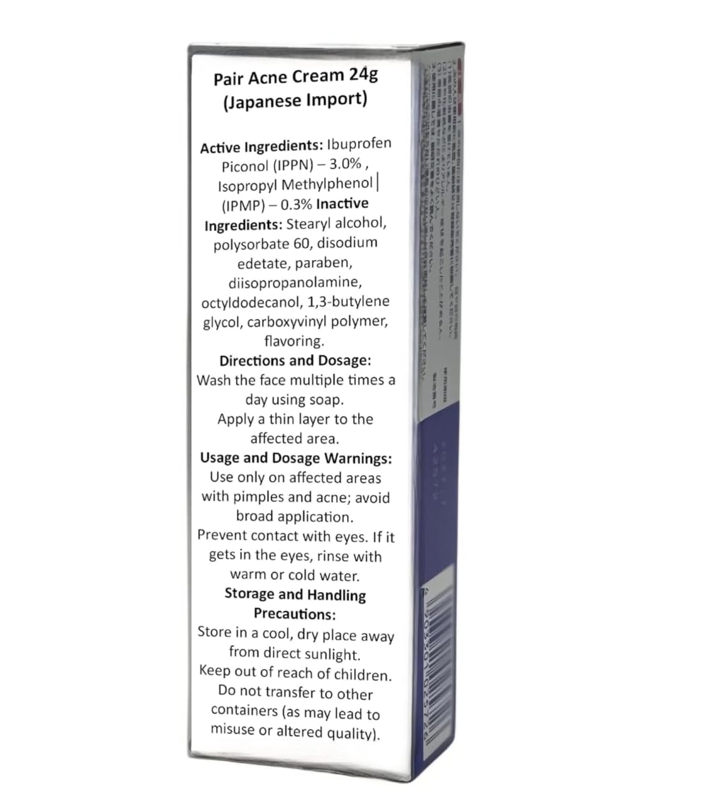 Lion Pair Acne Cream Lightweight Japanese Formula for Clearer-Looking Skin Helps Reduce Blemishes and Breakouts (24g)