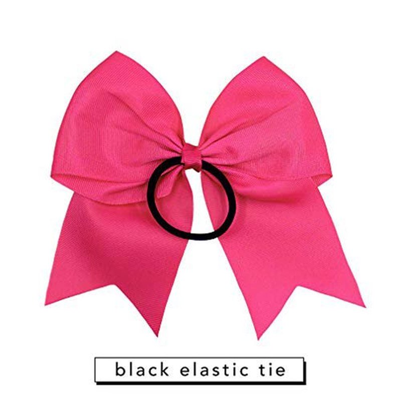 CEELGON Large Cheer Bows Ponytail Holder Girls Elastic Hair Ties 8" 20PCS Pink Hair Accessories for Teens Women Girls Softball Competition Sports Cheerleaders