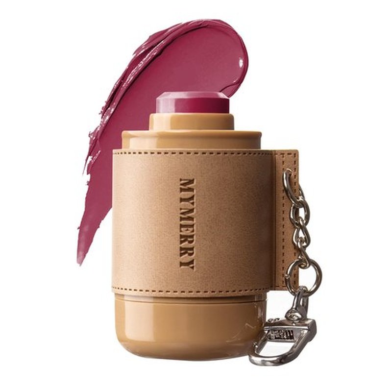 Blush Stick For Cheeks Lips Eyes W/Leather Keychain,Cream Blush Stick,Monochromatic Multi Stick,Pocket Portable For Travel,Dewy Finish,Buildable Blendable Color | 03# Dusty Rose-Rose Mauve,0.2 Fl.Oz