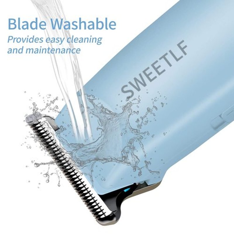 SweetLF Hair Trimmer, Mini Hair Clippers with 3 Guide Combs, USB Rechargeable Portable Hair Clippers for Men Women Baby Pet, Blue (Blue)