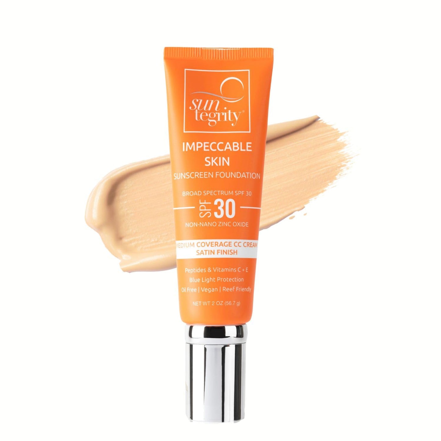 Suntegrity Impeccable Skin - Tinted Sunscreen, Broad Spectrum SPF 30 (Ivory) - 2 oz