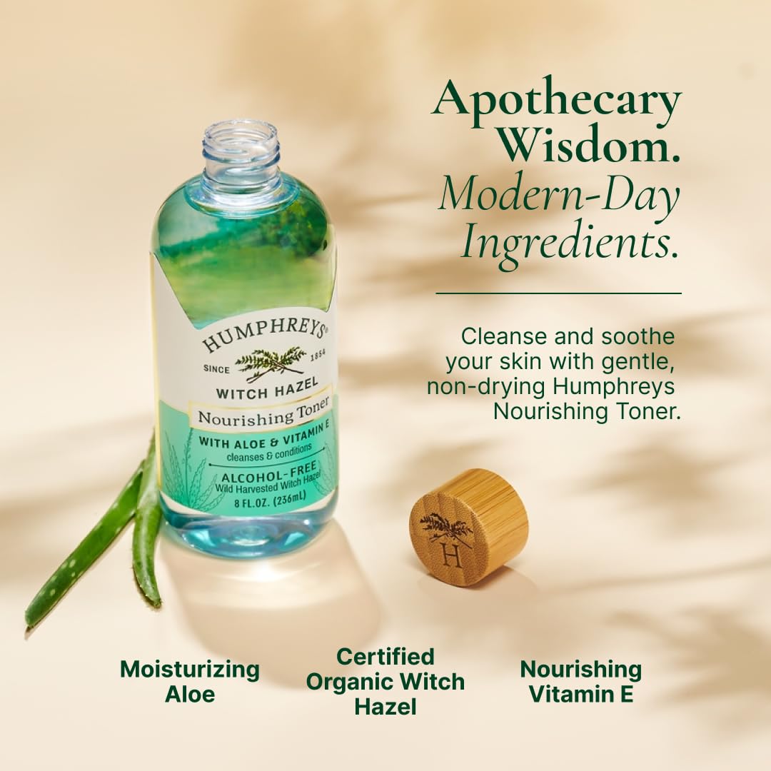 Humphreys Witch Hazel Nourishing Toner with Aloe | 8 Fl Oz