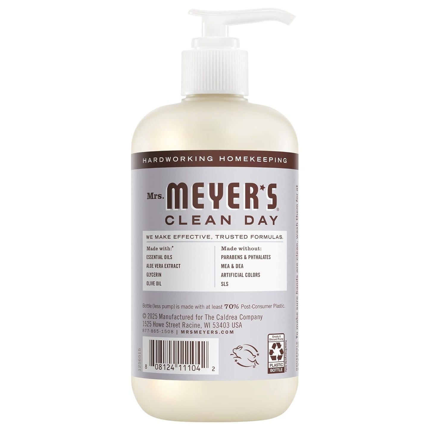 Mrs. MEYER'S Clean Day Liquid Hand Soap 6 Pack Variety Pack, Clementine, Basil, Lavender, Rain Water, Oat Blossom, Lemon Verbena, 12.5 OZ Each, 1 CT