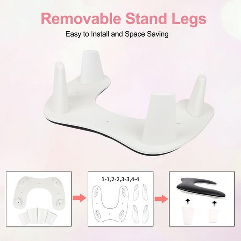 Arm Rest for Nails Tech,U-shaped Manicure Nail Hand Rest Pillow Cushion, Big Microfiber Leather Nail Arm Rest Stand for Acrylic Nail Art Tech(Black)