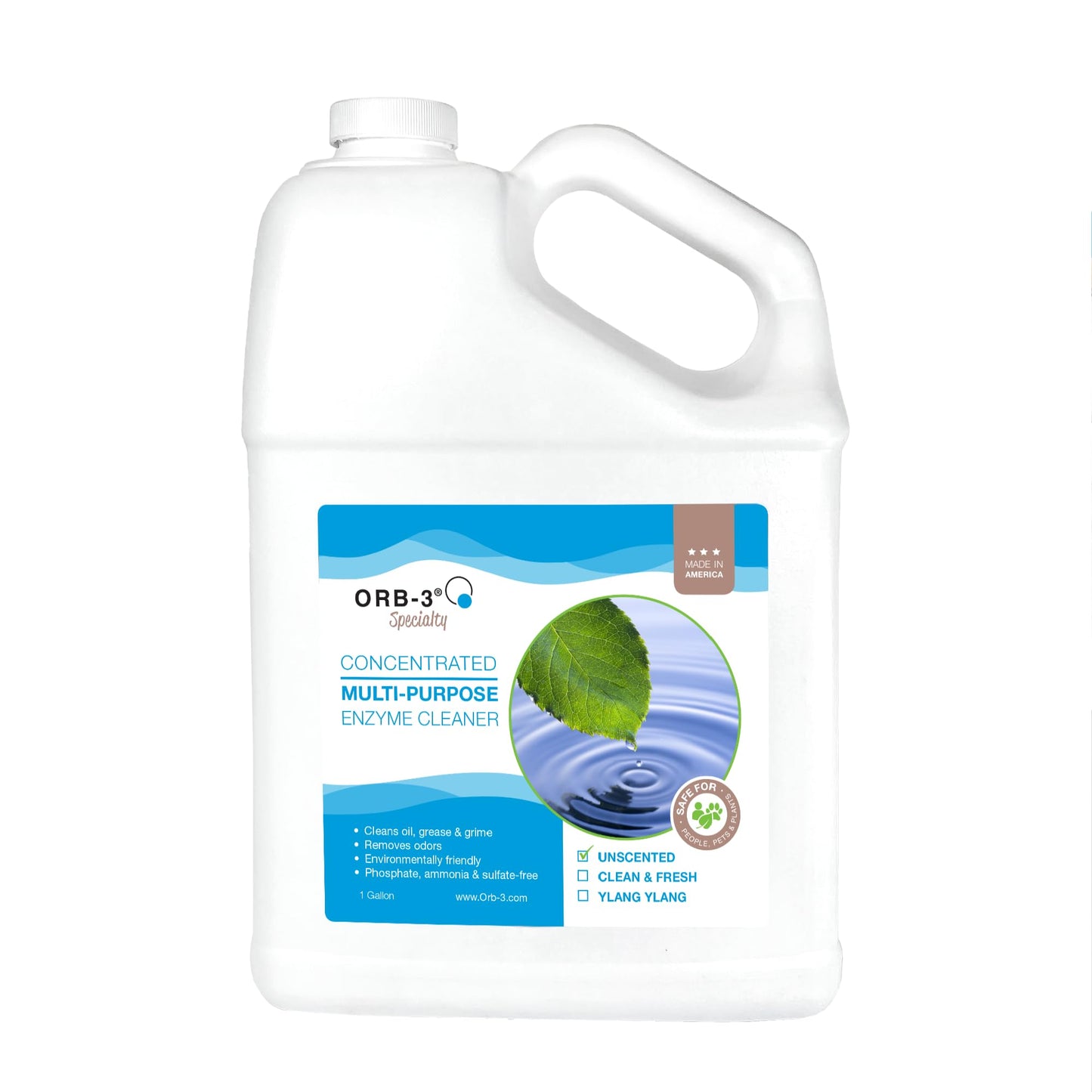 Orb-3 Multipurpose Enzyme Cleaner (1-Gallon, Unscented)