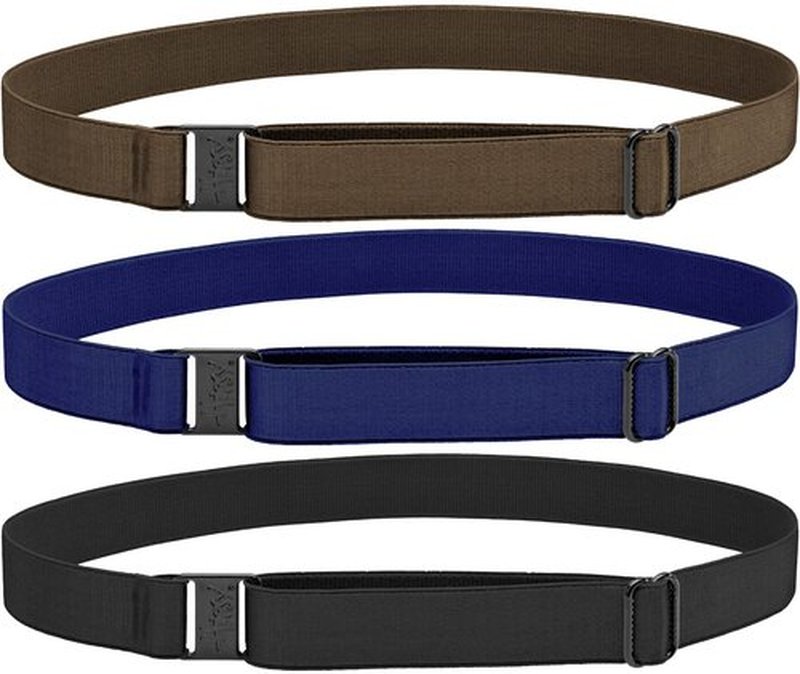 Hipsy Women's Wide Elastic & Adjustable Running Headband Multi Pack (Wide Black/Navy/Brown 3pk)