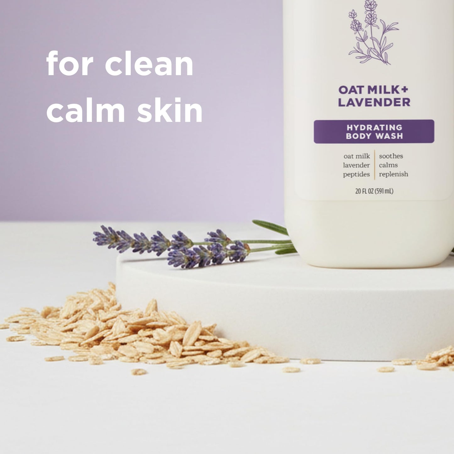 Soapbox Moisturizing Body Wash, Oatmilk & Lavender Shower Gel - Hydrating Natural Body Wash with Shea Butter - Clean Ingredients Free of Harsh Chemicals, Sulfates, Parabens & Silicones - 2 Pack