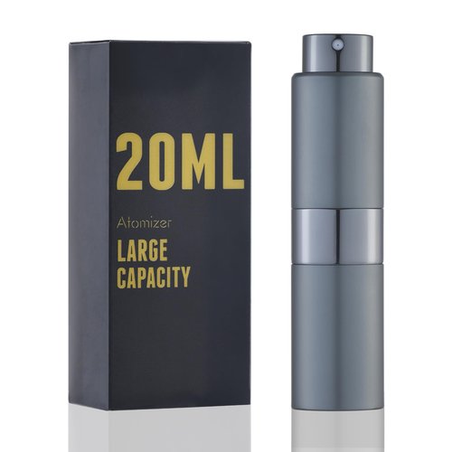 owlyee 20ML Perfume Atomizer, 1PCS Travel Cologne Spray Bottle, Mini Empty Sprayer Dispenser (Grey)