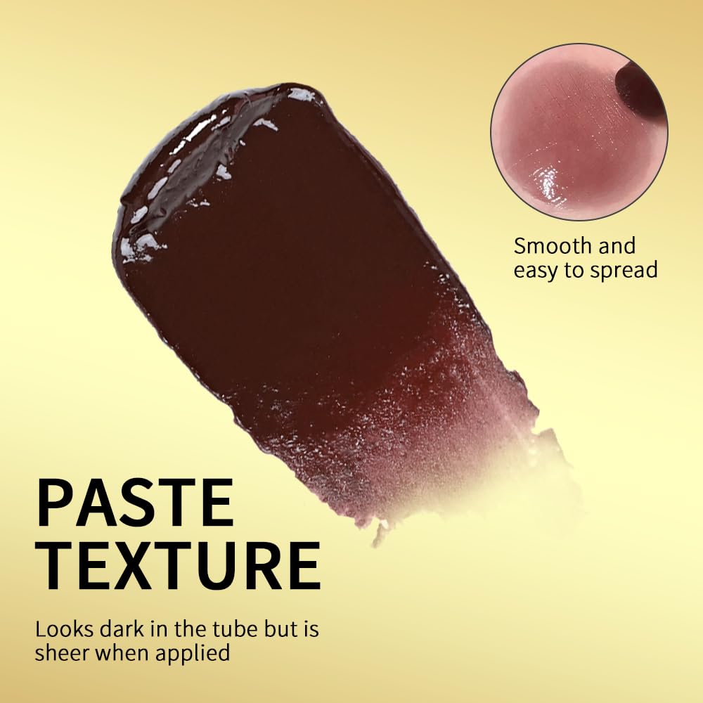 ZxjwT Honey Noir Lipstick,Nourishing Honey Noir Lipgloss, Black Lip Tint,Deep Moisturizing Black Cherry Tint Lip Balm,Hydrating Lipgloss for All Skin Tones