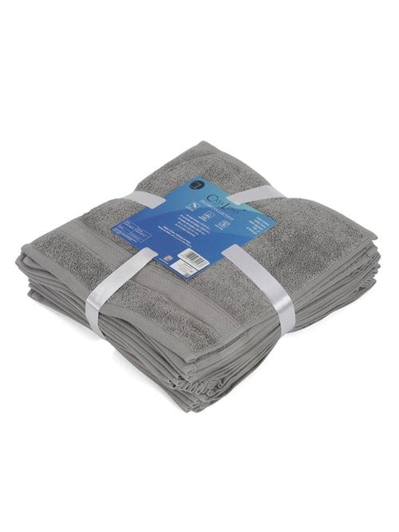 Casa Lino 24 Pack Wash Cloths Set, (12" X12) 100% Cotton wash Cloths, wash Cloths for Your face and Body, Highly Absorbent & fingertip Soft wash Cloths for Your face and Body, Silver