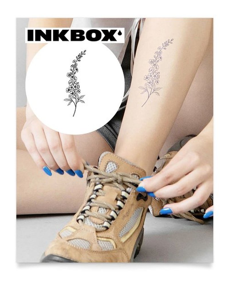 Inkbox Temporary Tattoos, Semi-Permanent Tattoo, One Premium Easy Long Lasting, Water-Resistant Temp Tattoo with For Now Ink - Lasts 1-2 Weeks, Delphi, 5 x 2 in