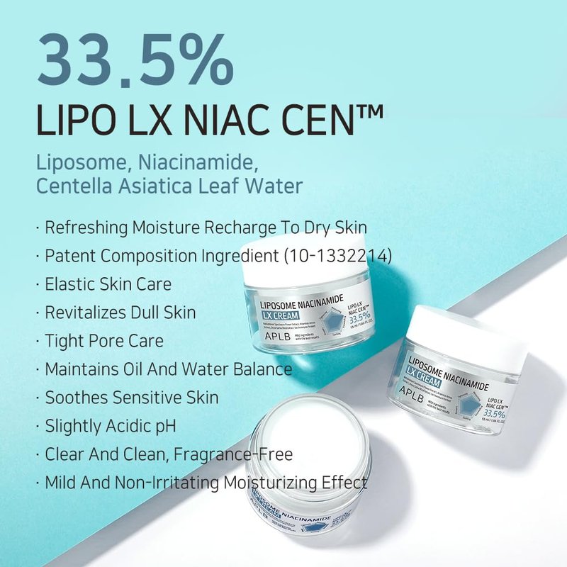 Niacinamide LX Cream - Hydrating Liposome Formula for Skin Revitalization | 1.86 Fl. Oz | Korean Skincare